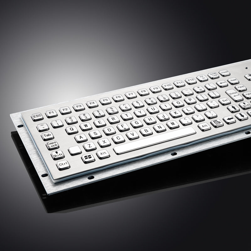 Embedded Mounting Waterproof Usb Industrial Metallic Stainless Steel Metal Keyboard With Trackpad Mouse