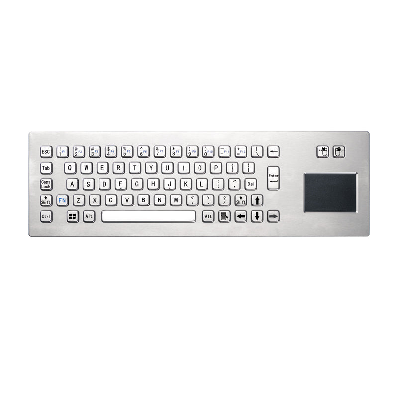 65 Keys IP65 Metal Industrial Stainless Steel USB Kiosk Keyboard With Touchpad For Ticket Vending Machine Control Cabinets