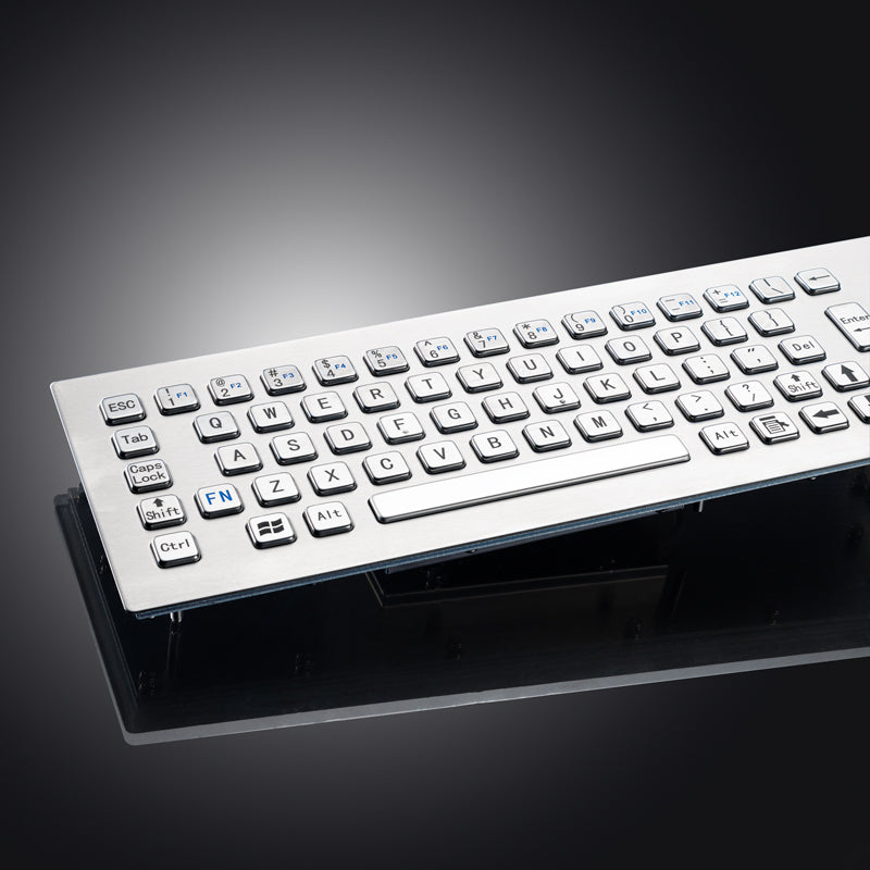 65 Keys IP65 Metal Industrial Stainless Steel USB Kiosk Keyboard With Touchpad For Ticket Vending Machine Control Cabinets