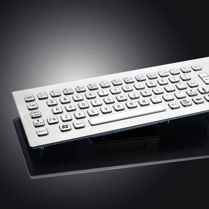 65 Keys IP65 Metal Industrial Stainless Steel USB Kiosk Keyboard With Touchpad For Ticket Vending Machine Control Cabinets