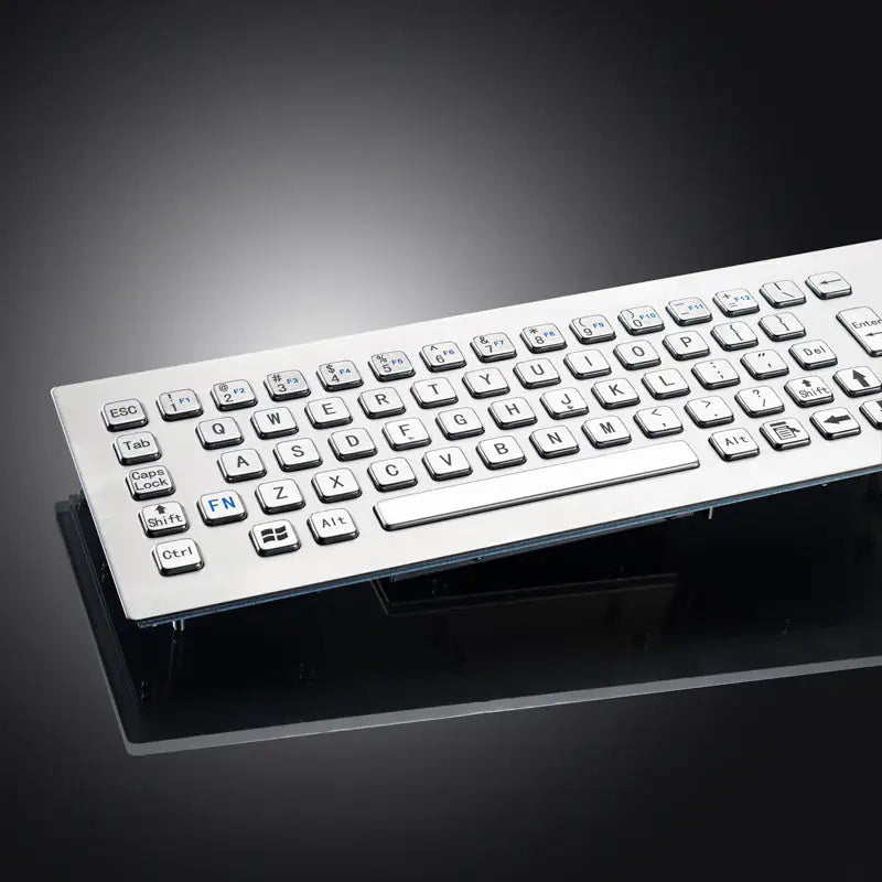 65 Keys IP65 Metal Industrial Stainless Steel USB Kiosk Keyboard With Touchpad For Ticket Vending Machine Control Cabinets
