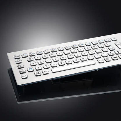 65 Keys IP65 Metal Industrial Stainless Steel USB Kiosk Keyboard With Touchpad For Ticket Vending Machine Control Cabinets