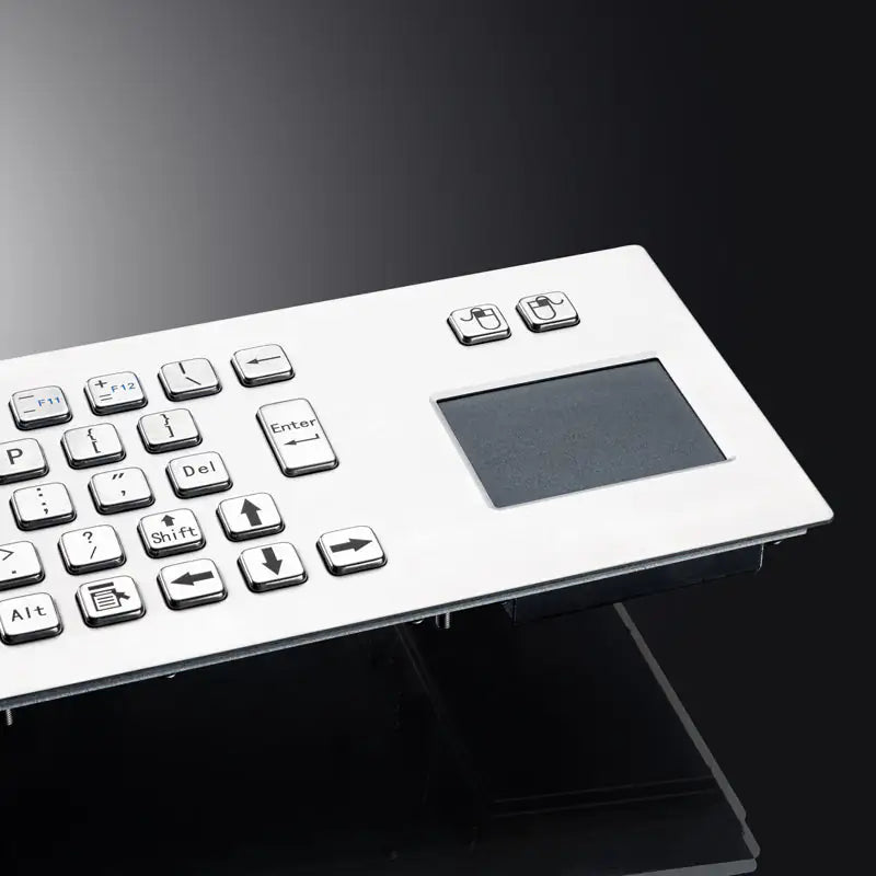 65 Keys IP65 Metal Industrial Stainless Steel USB Kiosk Keyboard With Touchpad For Ticket Vending Machine Control Cabinets