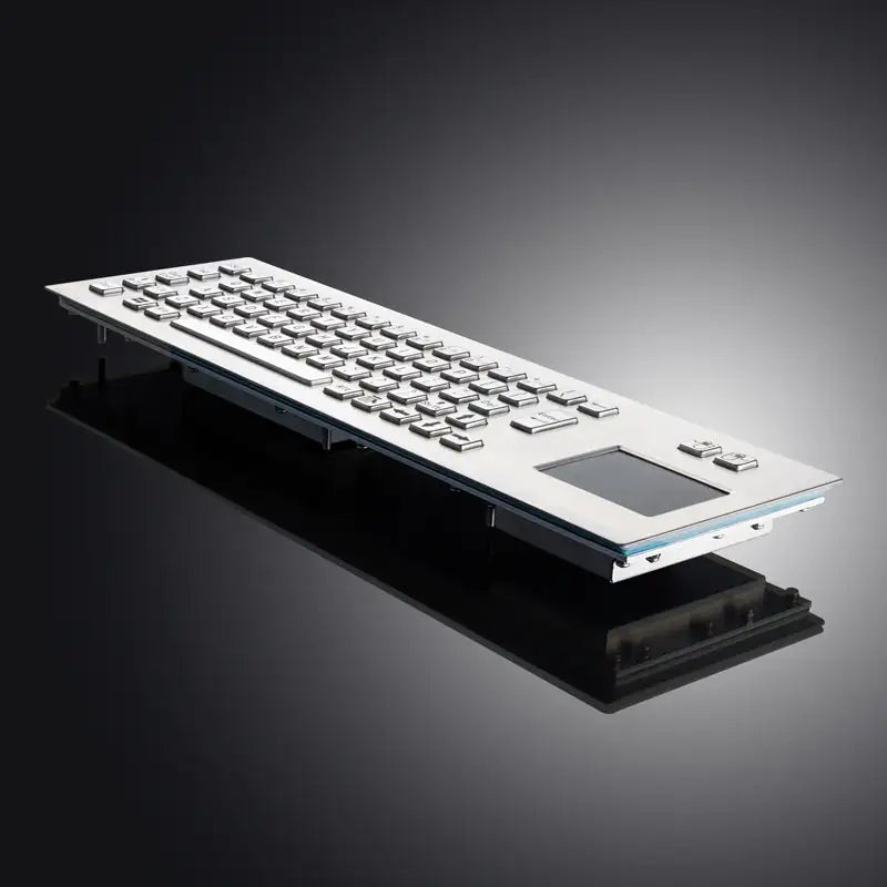65 Keys IP65 Metal Industrial Stainless Steel USB Kiosk Keyboard With Touchpad For Ticket Vending Machine Control Cabinets