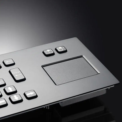 Black IP65 Metal Industrial Stainless Steel USB Keyboard With Touchpad For Ticket Vending Machine Information Kiosk Drone console