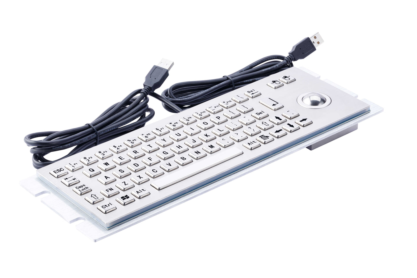 Industrial Kiosk Keypads Custom Vandal Proof Metal Keyboards With Trackball