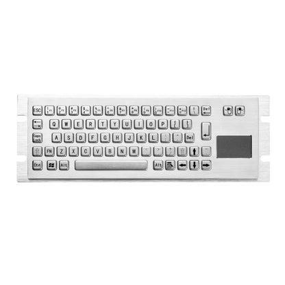 68Keys Compact Embedded IP65 Metal Industrial Stainless Steel Keyboard With Touchpad For Portable UAV ROV Operation Box
