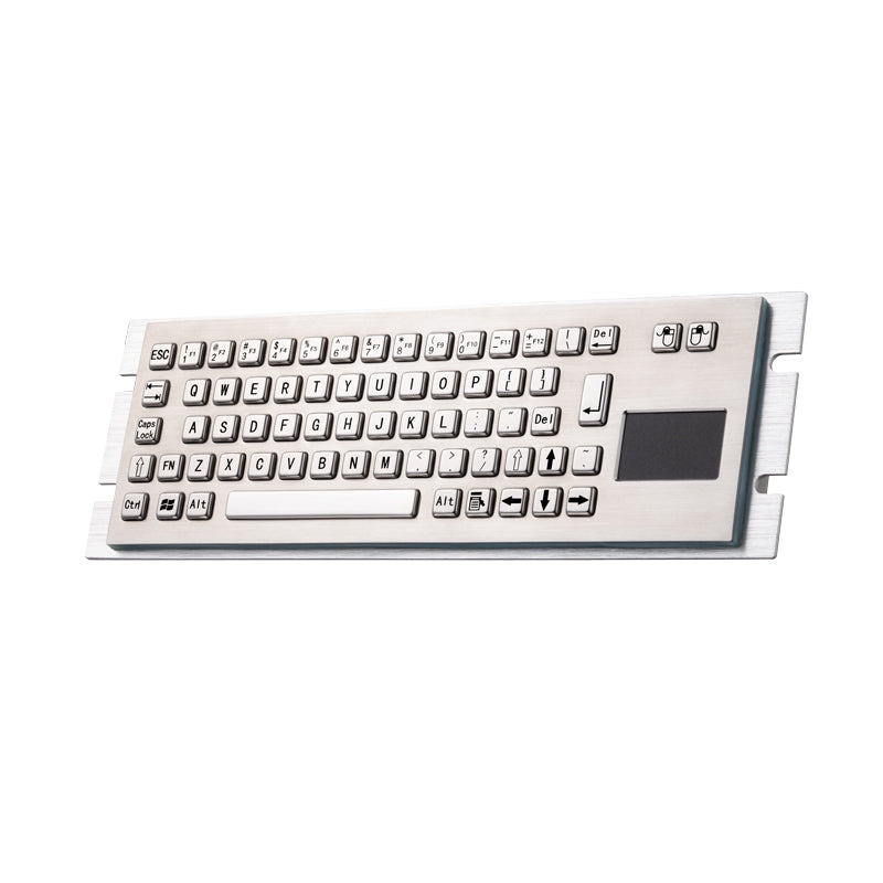 68Keys Compact Embedded IP65 Metal Industrial Stainless Steel Keyboard With Touchpad For Portable UAV ROV Operation Box