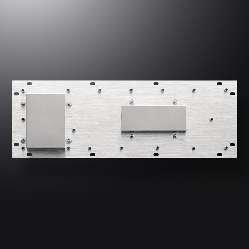 Black Industrial USB Keyboard With Mechanical Trackball Kiosk Metal Keypad