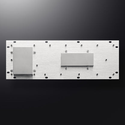 Black Industrial USB Keyboard With Mechanical Trackball Kiosk Metal Keypad