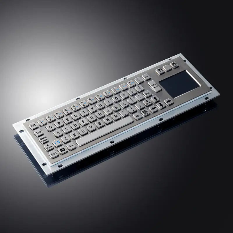 Custom Metal Industrial Touchpad Keyboards Brushed Stainless Steel Keyboard For Kiosks Medical CNC Router Drone console