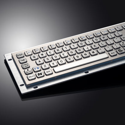 Custom Metal Industrial Touchpad Keyboards Brushed Stainless Steel Keyboard For Kiosks Medical CNC Machine Drone console