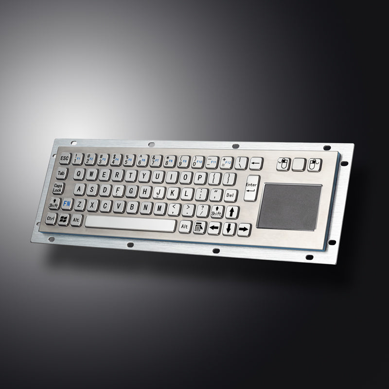 Custom Metal Industrial Touchpad Keyboards Brushed Stainless Steel Keyboard For Kiosks Medical CNC Machine Drone console
