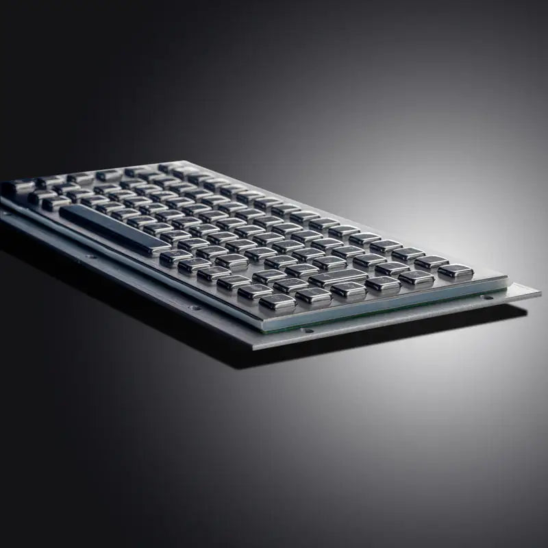 86 Keys Rugged Waterproof USB Mini IP65 Stainless Steel Metal Industrial Keyboard For Kiosks CNC Machine