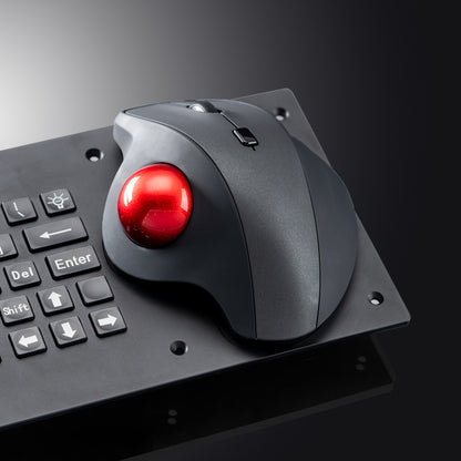 Industrial Keyboard With Ergonomic Trackball Comfortable Plastic Buttons