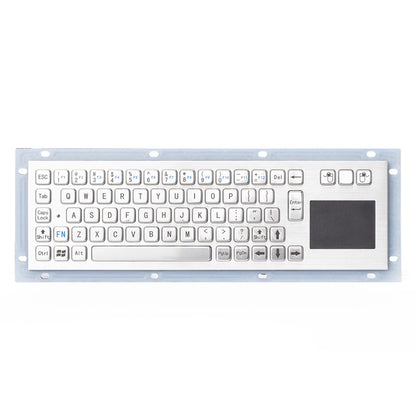 Ultra-thin IP65 Waterproof Rugged Industrial Metal Keyboards With Touchpad USB Interface For Self-Service Terminal Ship Console Simulator