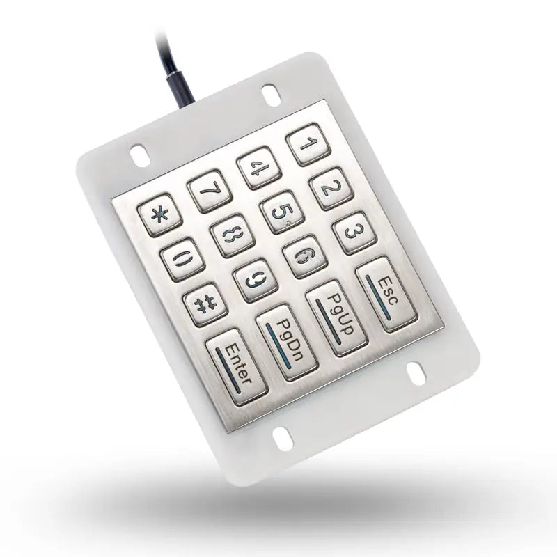 16 Keys USB Kiosk illuminated Keypads IP68 Waterproof Metal Stainless Steel Backlit Numeric Keypad