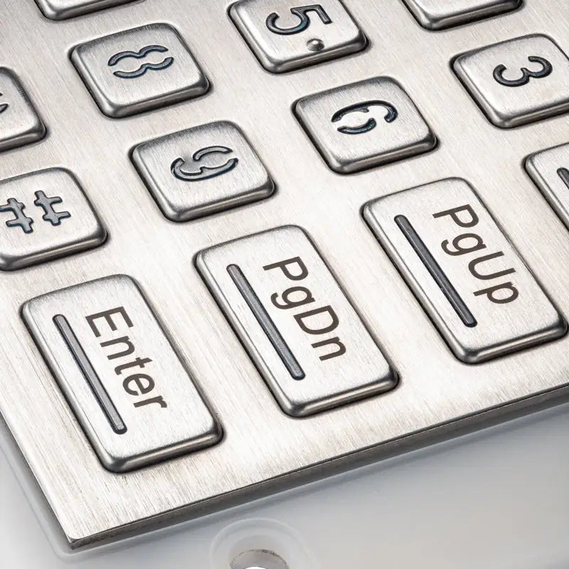 16 Keys USB Kiosk illuminated Keypads IP68 Waterproof Metal Stainless Steel Backlit Numeric Keypad