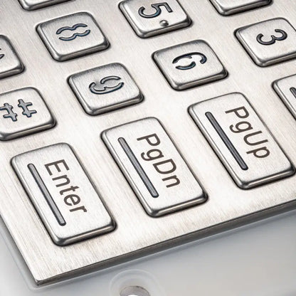 16 Keys USB Kiosk illuminated Keypads IP68 Waterproof Metal Stainless Steel Backlit Numeric Keypad