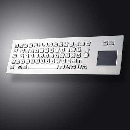 65 Keys IP65 Metal Industrial Stainless Steel USB Kiosk Keyboard With Touchpad For Ticket Vending Machine Control Cabinets