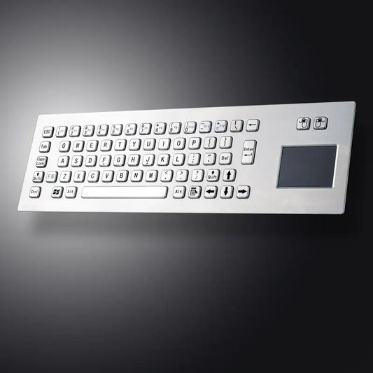 65 Keys IP65 Metal Industrial Stainless Steel USB Kiosk Keyboard With Touchpad For Ticket Vending Machine Control Cabinets