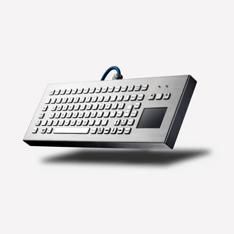 Heavy Duty 89Key Industrial Stainless Steel Integrated Touchpad Desktop Metal Keyboard For Coal Mine And Petrochemical Equipment