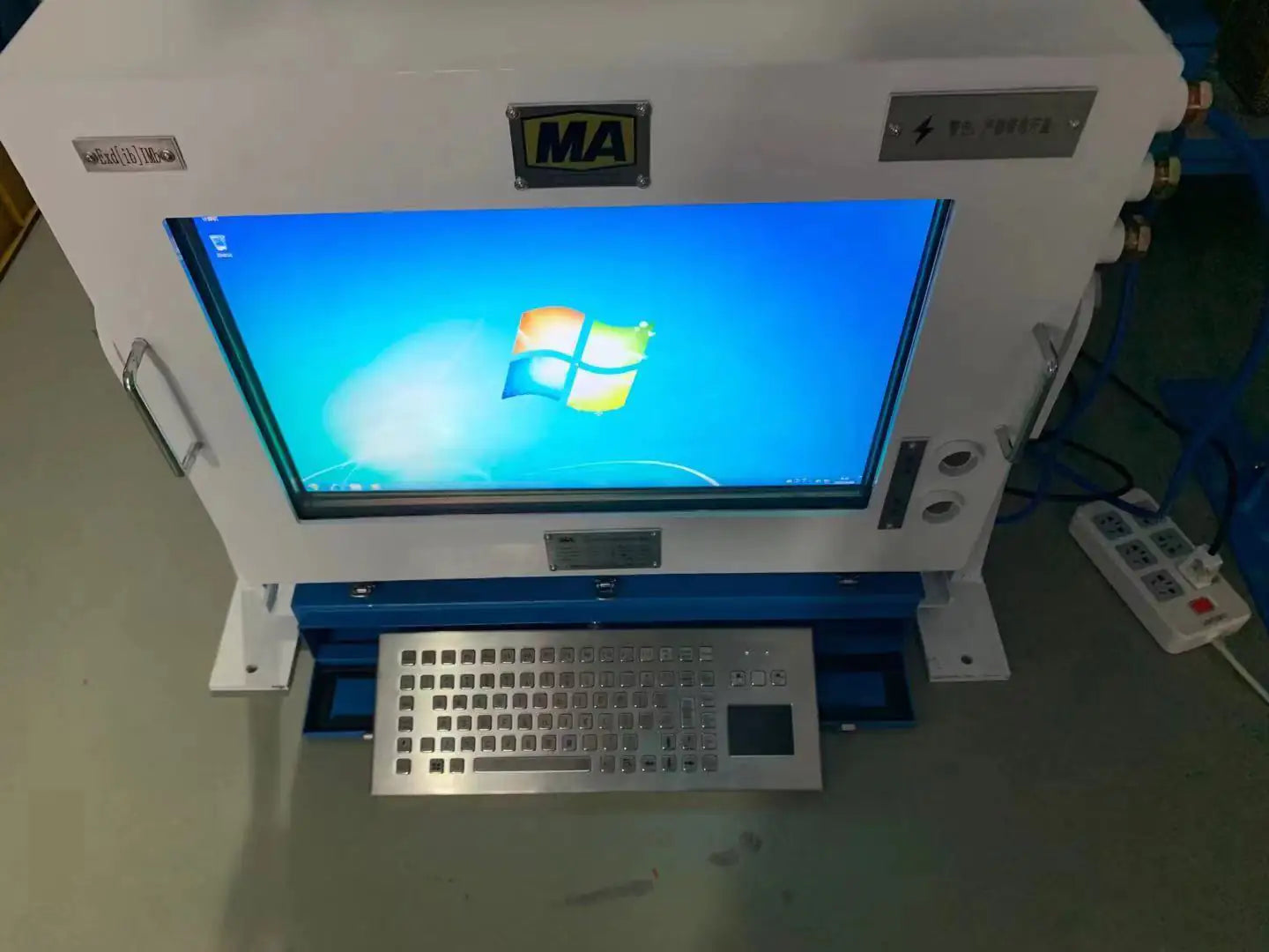 Heavy Duty 89Key Industrial Stainless Steel Integrated Touchpad Desktop Metal Keyboard For Coal Mine And Petrochemical Equipment