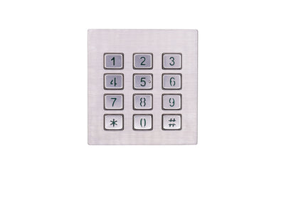 Industrial Waterproof Metal Led Backlit Illuminated Keypads With 12 Keys Backlight Metal Keyboard