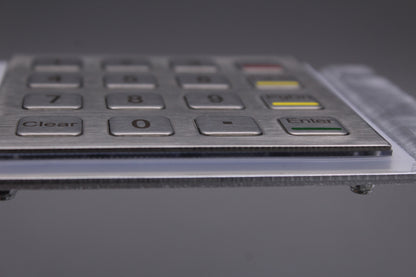 Metal Keypad Vandal Proof Rugged Panel Mount Stainless Steel Keyboard for Kiosk USB Industrial Keyboard With 16 Keys 4x4 Matrix