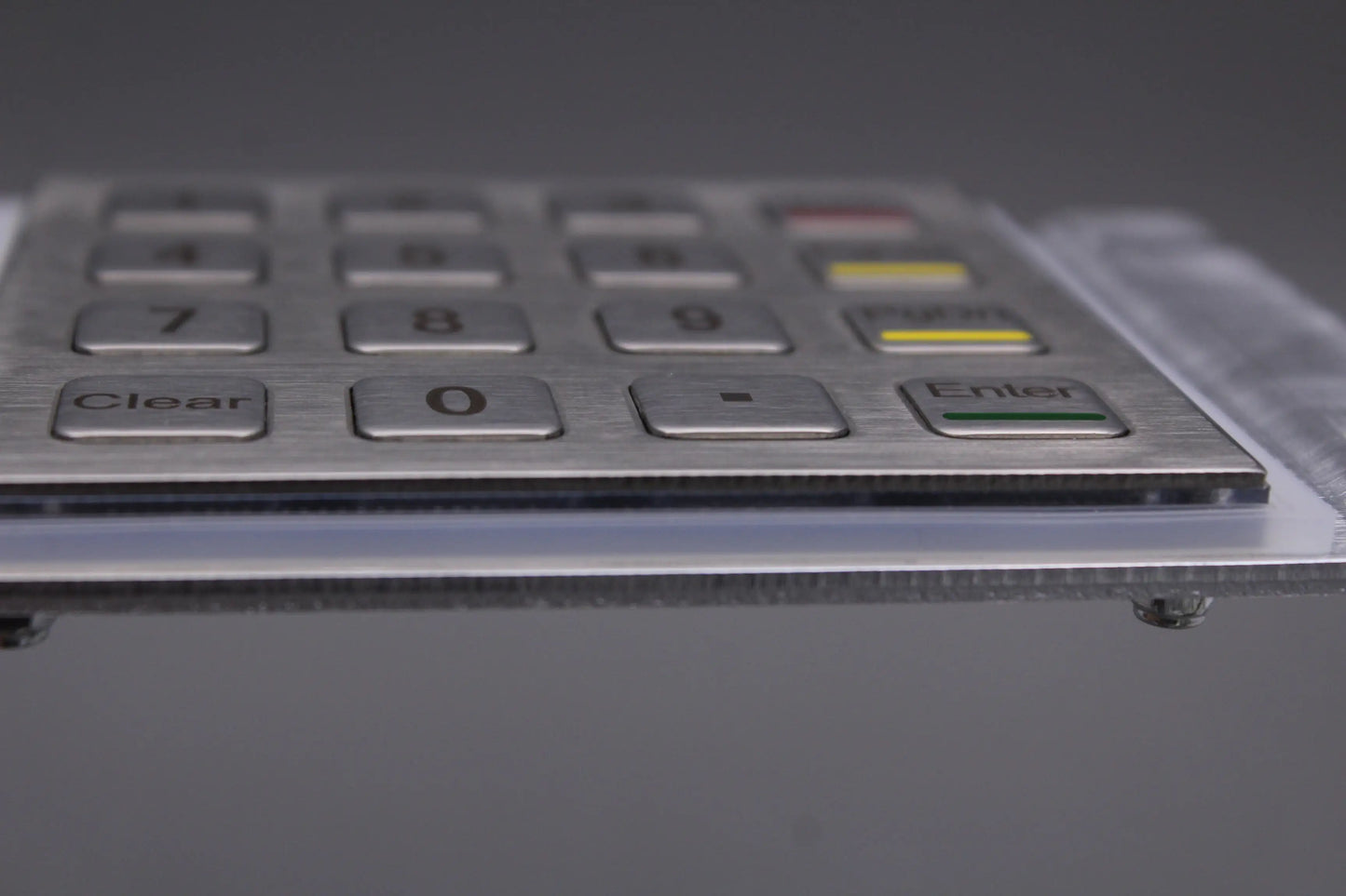 Metal Keypad Vandal Proof Rugged Panel Mount Stainless Steel Keyboard for Kiosk USB Industrial Keyboard With 16 Keys 4x4 Matrix