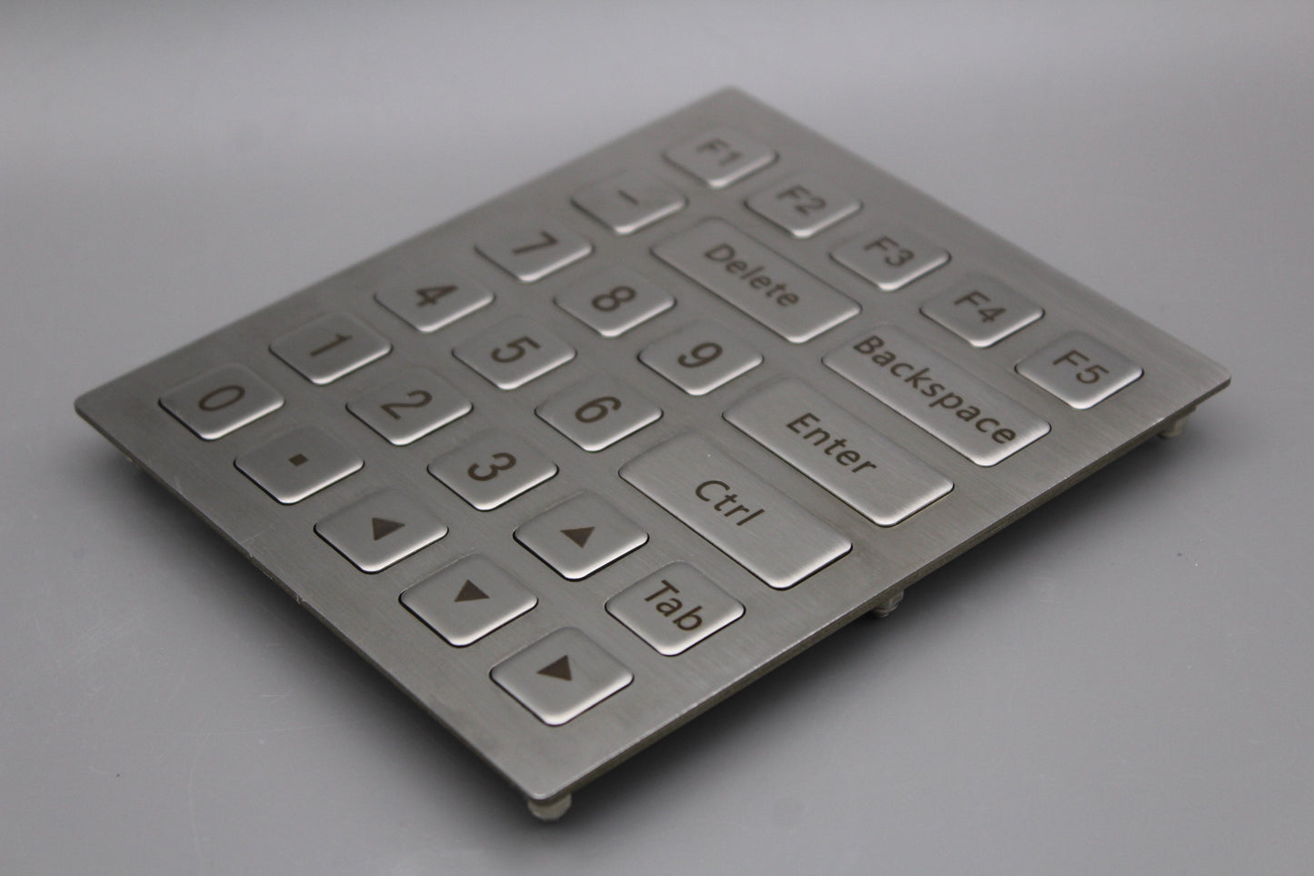 Stainless Steel Industrial Keyboard IP65 Kiosk Metal Numeric Keypad With 26 Keys