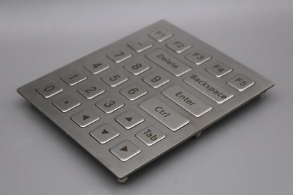 Stainless Steel Industrial Keyboard IP65 Kiosk Metal Numeric Keypad With 26 Keys