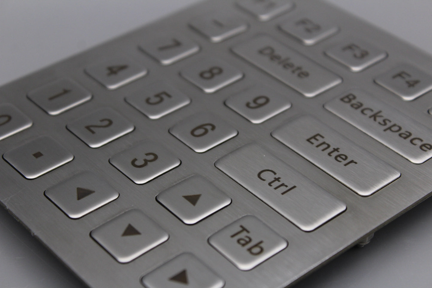 Stainless Steel Industrial Keyboard IP65 Kiosk Metal Numeric Keypad With 26 Keys