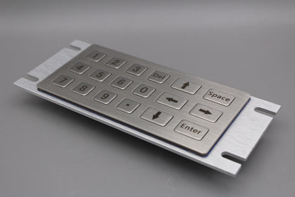 Kiosk Metal Rugged Keyboard With 18 Keys Numberic Vandal Proof 304 Stainless Steel Custom Vending Machine Keypad