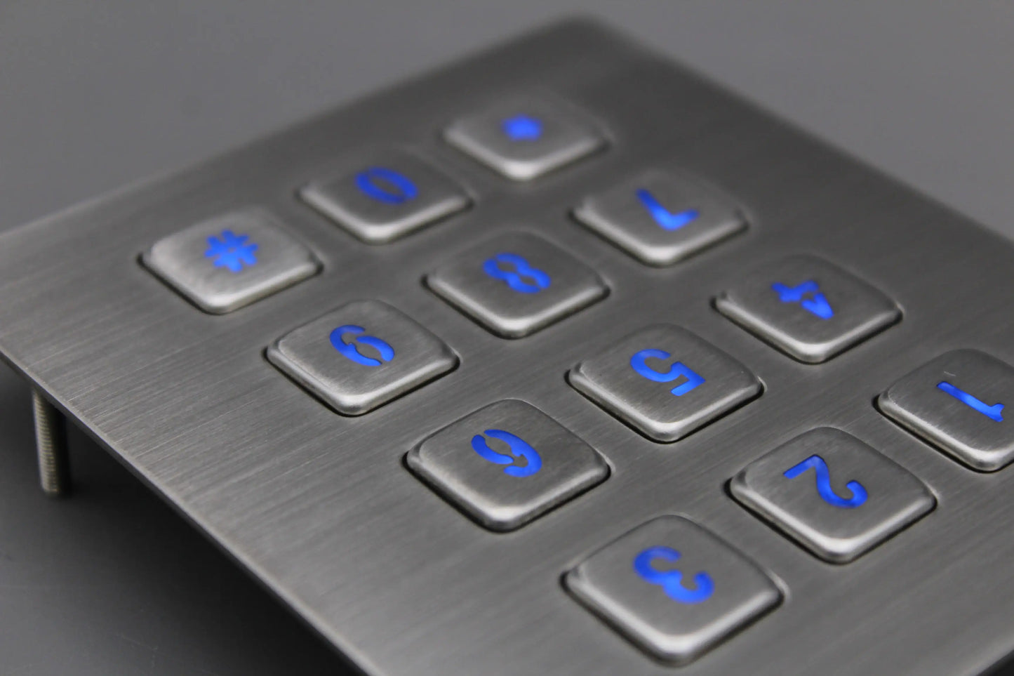 USB Terminal Keyboards Waterproof Backlight Metal Numeric Keypad With 12 Keys For Access Control Parcel Locker
