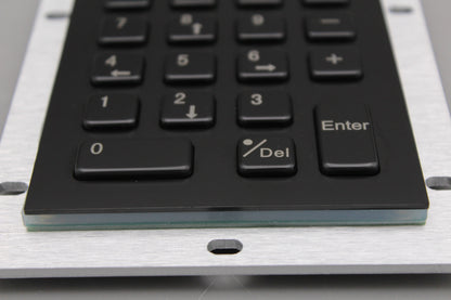 Black 18 Keys IP65 Compact Vandal Proof Stainless Steel Industrial Metal Numeric Keypad