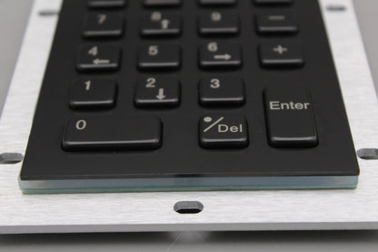 Black 18 Keys IP65 Compact Vandal Proof Stainless Steel Industrial Metal Numeric Keypad