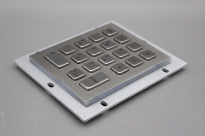 18 Key IP65 Compact Vandal Proof Stainless Steel Industrial Metal Numeric Keypad
