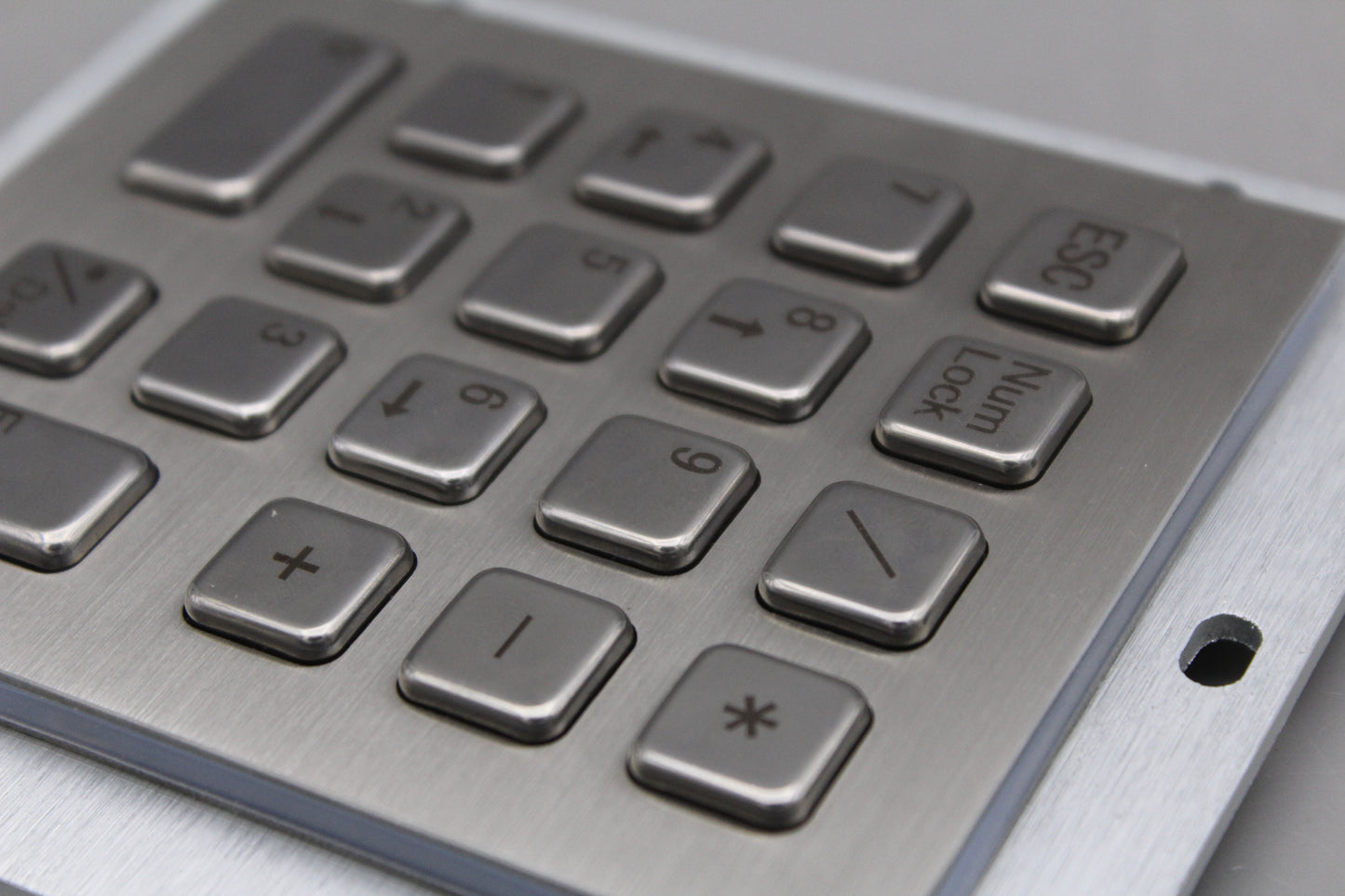 18 Key IP65 Compact Vandal Proof Stainless Steel Industrial Metal Numeric Keypad