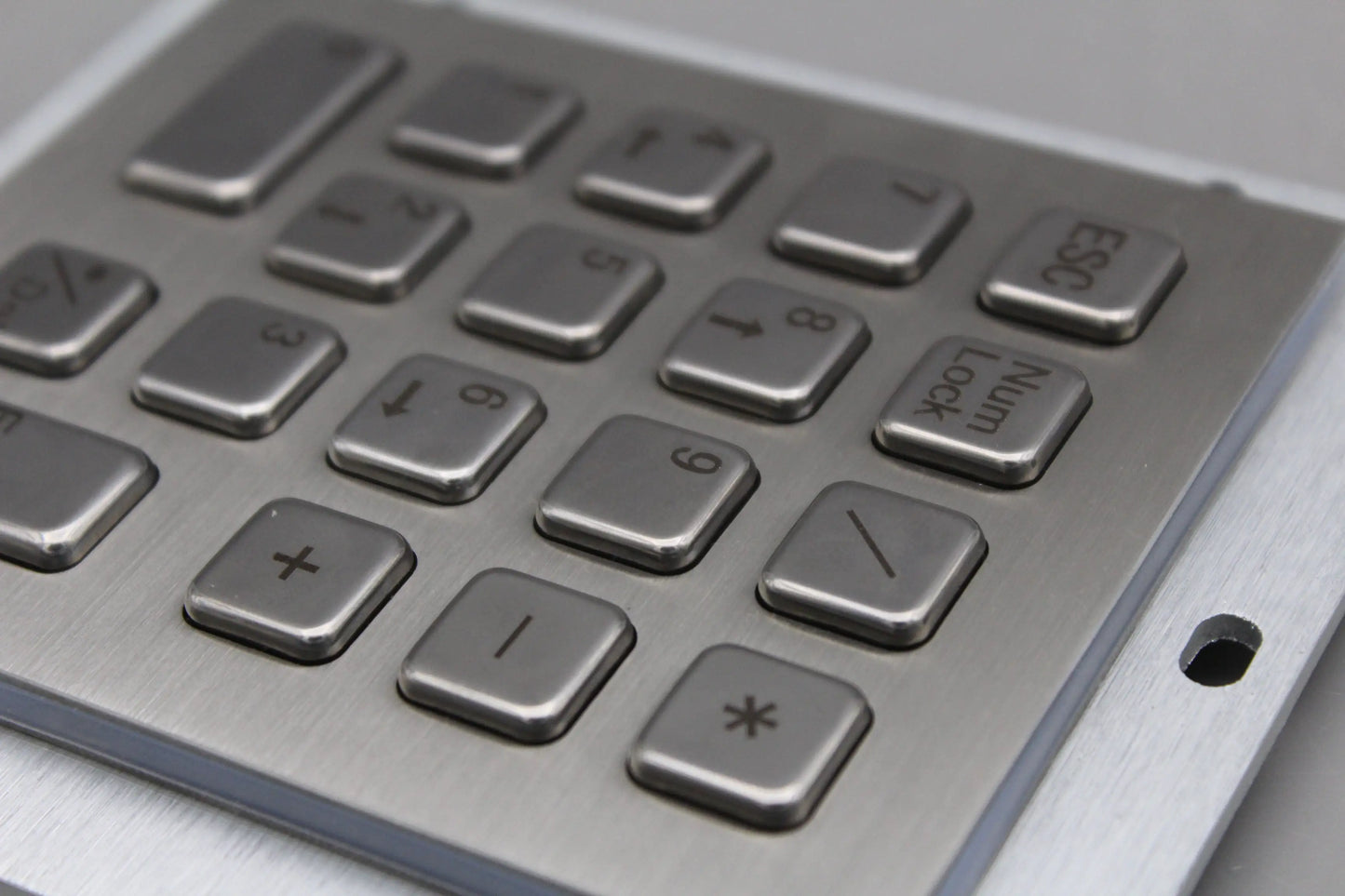 18 Key IP65 Compact Vandal Proof Stainless Steel Industrial Metal Numeric Keypad