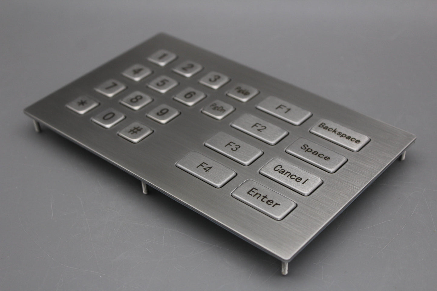 Metal USB Keyboard With 22 Keys Industrial Mini Stainless Steel Kiosk Keypad