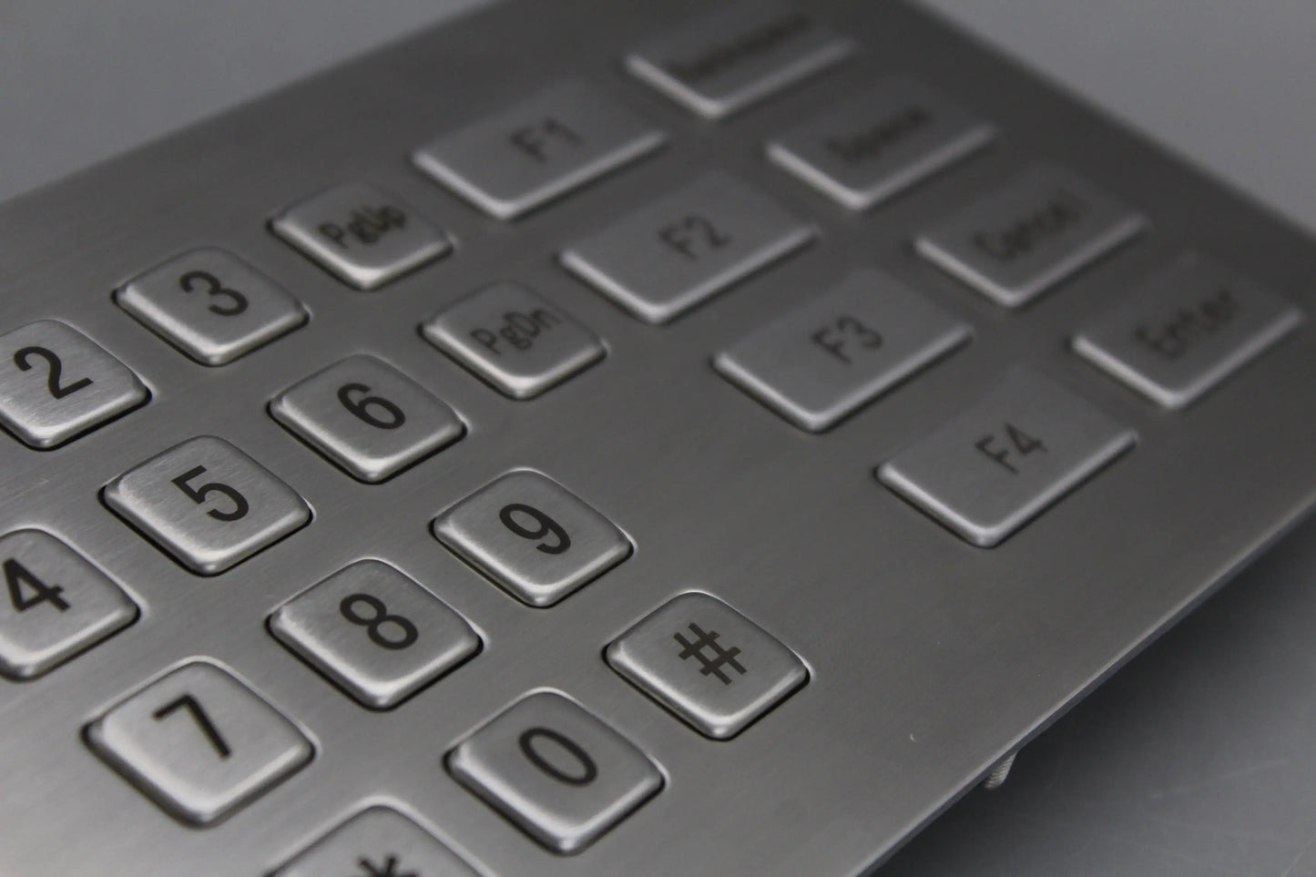 Metal USB Keyboard With 22 Keys Industrial Mini Stainless Steel Kiosk Keypad