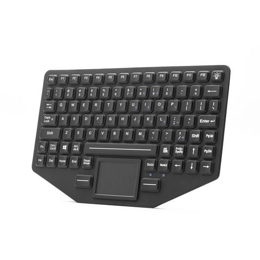 89 Keys Waterproof IP66 Dynamic Sealed and Ruggedized Silicone Rubber Keyboard With Tough Touchpad