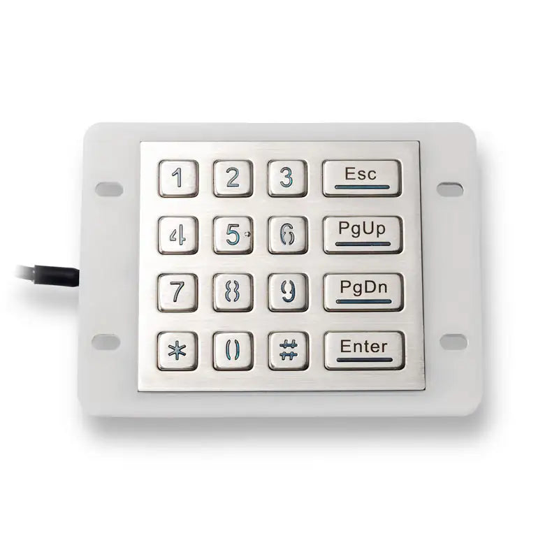 16 Keys USB Kiosk illuminated Keypads IP68 Waterproof Metal Stainless Steel Backlit Numeric Keypad