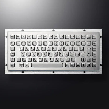86 Keys Rugged Waterproof USB Mini IP65 Stainless Steel Metal Industrial Keyboard For Kiosks CNC Machine