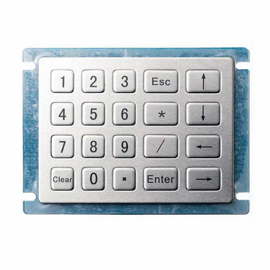 4x5 20 Keys Waterproof IP54 Industrial Metal Keypads Stainless Steel Keyboards For Kiosk Gas Dispenser