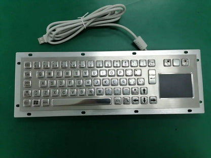 Custom Metal Industrial Touchpad Keyboards Brushed Stainless Steel Keyboard For Kiosks Medical CNC Router Drone console