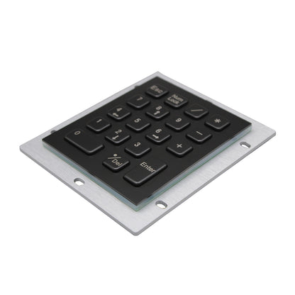 Black 18 Keys IP65 Compact Vandal Proof Stainless Steel Industrial Metal Numeric Keypad