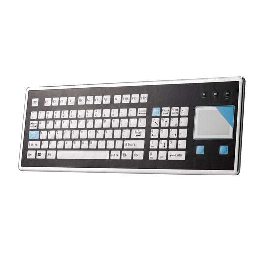 Foil Covered Keyboards Compact Panel Mounted Membrane Keyboard With Touchpad