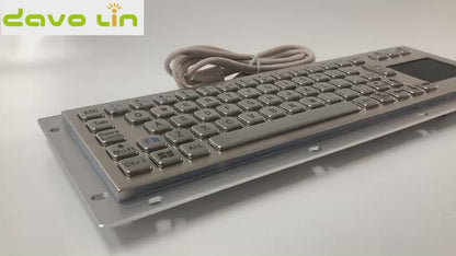 Custom Metal Industrial Touchpad Keyboards Brushed Stainless Steel Keyboard For Kiosks Medical CNC Machine Drone console